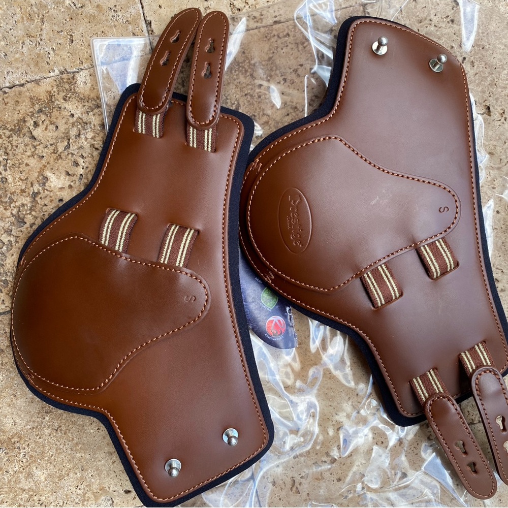 NWT Prestige Italia Leather Fetlock Horse Boot Neoprene lined size S